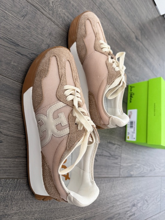 Sam Edelman Langley3 Beige/Tan Mash Suede Sneakers 8.5 M - Picture 5 of 12